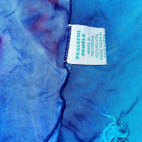 Azure Blue Fringe Swim Coverup Resort Wear - Picture 6 of 7